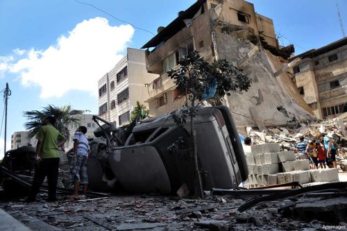 Los efectos de la operación israelí "Pilar defensivo" en Gaza sobre la casa de la familia Al-Raziq