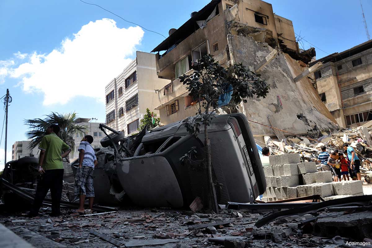 Los efectos de la operación israelí "Pilar defensivo" en Gaza sobre la casa de la familia Al-Raziq