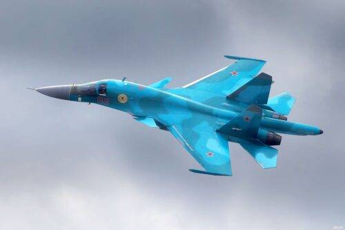 Foto de archivo del caza ruso Sukhoi-34