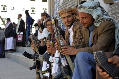 Foto de archivo de rebeldes hutíes de Yemen.