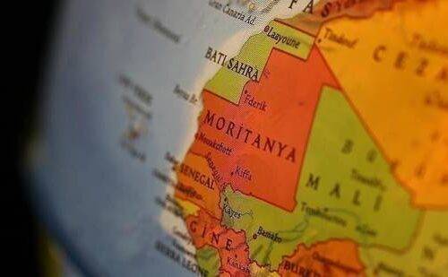 Mauritania en un mapa