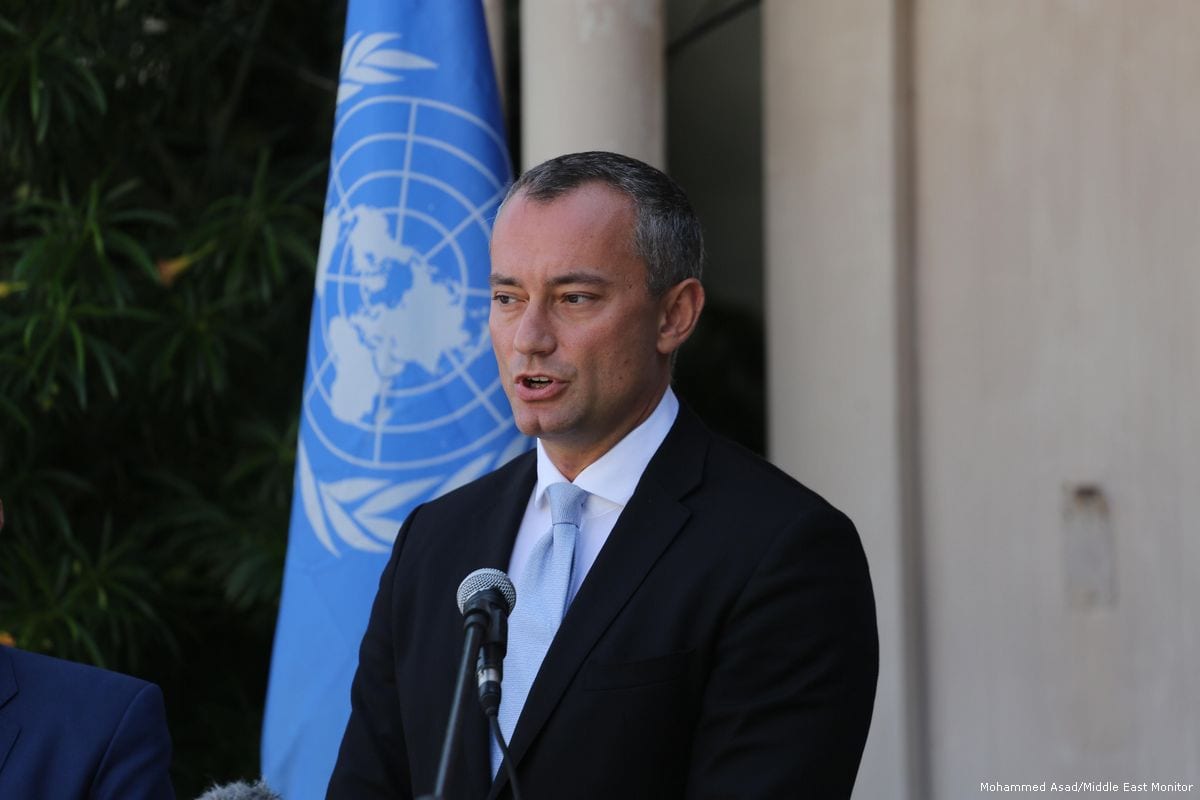 Nikolay Mladenov, Coordinador Especial de las Naciones Unidas para el Proceso de Paz en Oriente Medio, asiste a una conferencia de prensa en Gaza el 25 de septiembre de 2017 [Mohammed Asad / Monitor de Oriente Medio]