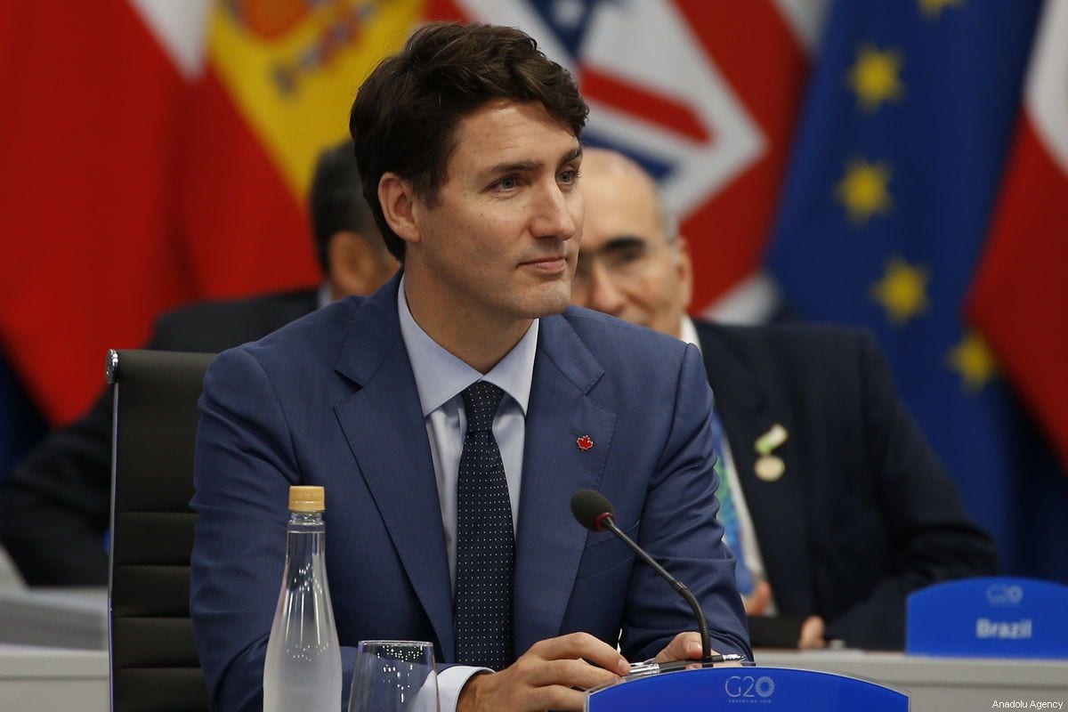 Primer Ministro de Canadá, Justin Trudeau en Buenos Aires, Argentina, el 30 de noviembre de 2018 [Agencia Murat Kaynak / Anadolu]