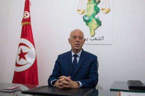 El presidente de Túnez, Kais, elegido en Túnez el 15 de septiembre de 2019 [Nacer Talel / Agencia Anadolu]