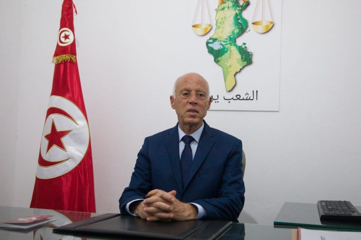 El presidente de Túnez, Kais, elegido en Túnez el 15 de septiembre de 2019 [Nacer Talel / Agencia Anadolu]