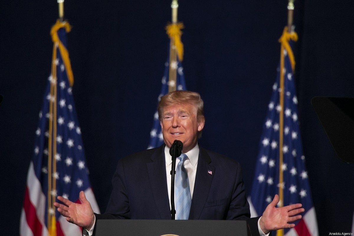El presidente de los Estados Unidos, Donald Trump, en Florida, Estados Unidos, el 3 de enero de 2019 [Stringer / Anadolu Agency]