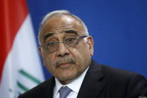 El primer ministro iraquí, Adil Abdul-Mahdi, en Berlín, Alemania, el 30 de abril de 2019 [Michele Tantussi / Getty Images]