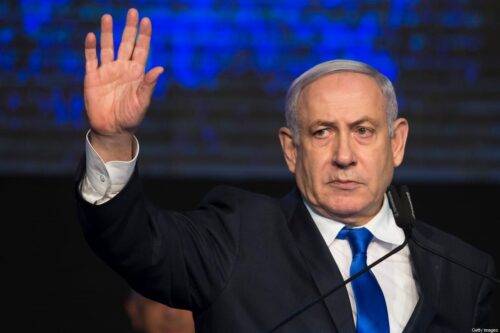 El primer ministro israelí Benjamin Netanyahu en Tel Aviv el 17 de noviembre de 2019 [Amir Levy / Getty Images]