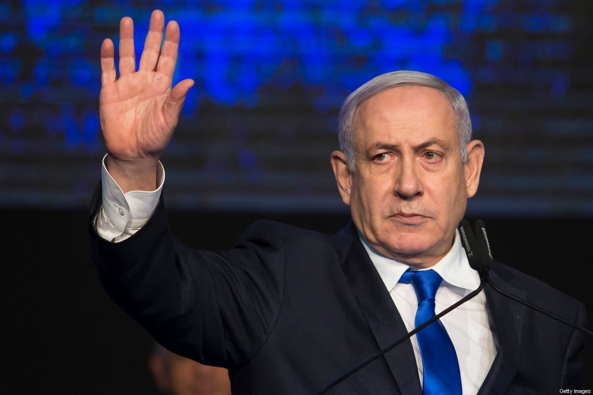 El primer ministro israelí Benjamin Netanyahu en Tel Aviv el 17 de noviembre de 2019 [Amir Levy / Getty Images]