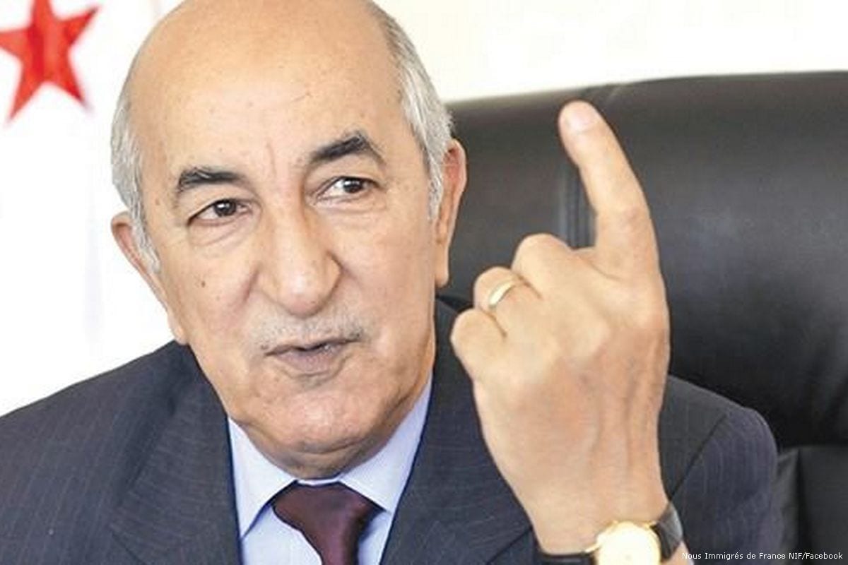 Imagen del primer ministro argelino Abdelmadjid Tebboune [Algérie currículum de información / Facebook]