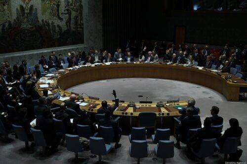 NUEVA YORK, EE. UU. - 10 DE ENERO: Votación celebrada para la resolución de ayuda a Siria en el Consejo de Seguridad de las Naciones Unidas en Nueva York, EE. UU. El 10 de enero de 2020. (Tayfun Coşkun - Agencia Anadolu)
