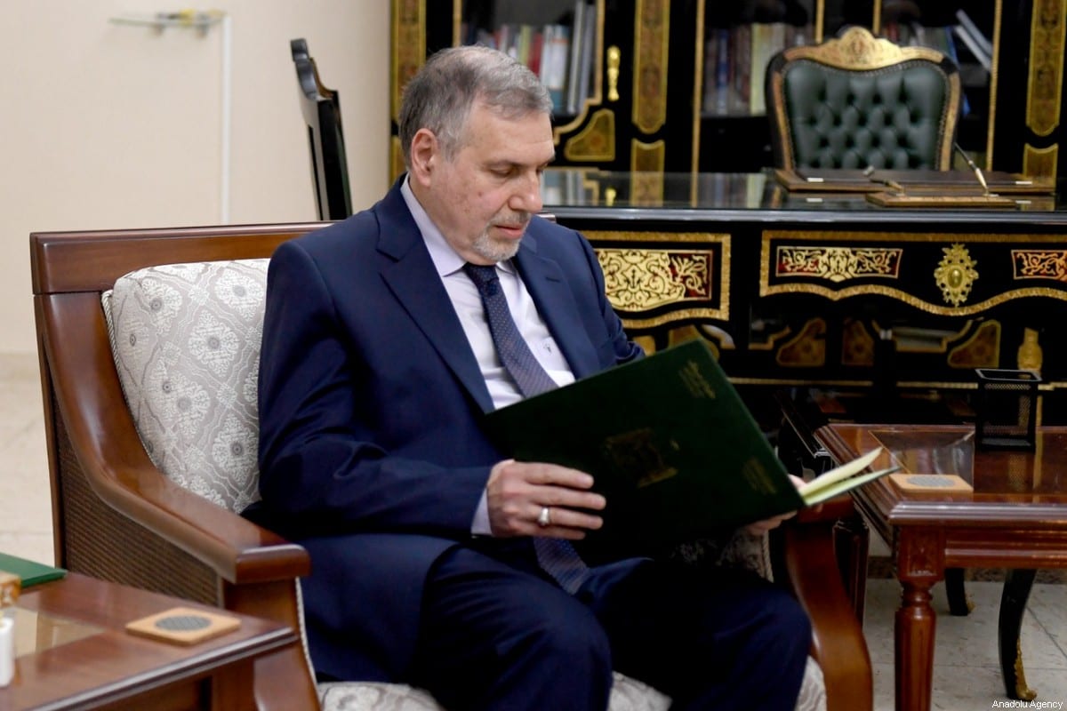El ex ministro de comunicaciones de Iraq, Mohammed Tawfiq Allawi, es asignado por el presidente de Iraq, Barham Salih, para formar un nuevo gobierno, en Bagdad, Iraq, el 1 de febrero de 2020. [OFICINA DE PRENSA DE LA PRESIDENCIA IRAQUÍ / FOLLETO - Agencia Anadolu]