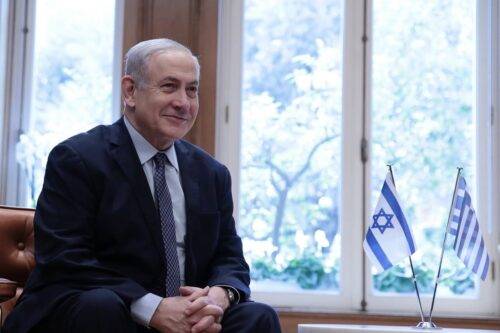 Primer Ministro de Israel Benjamin Netanyahu en Atenas, Grecia, el 2 de enero de 2020 [Yiannis Liakos / Agencia Anadolu]