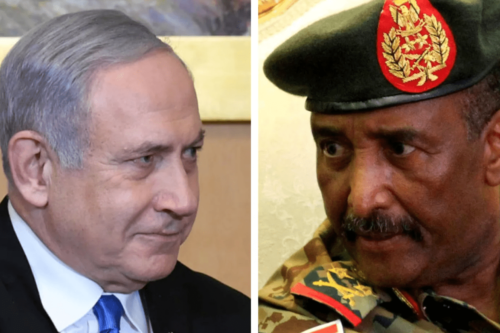 El primer ministro israelí, Benjamin Netanyahu, sostuvo conversaciones con Abdel Fattah al-Burhan, jefe del consejo soberano de Sudán [Twitter]