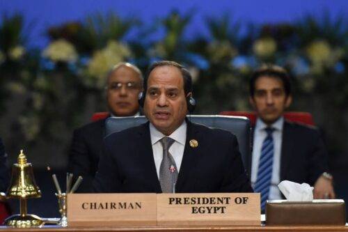 El presidente egipcio, Abdel Fattah Al-Sisi, el 25 de febrero de 2019 [MOHAMED EL-SHAHED / AFP / Getty Images]