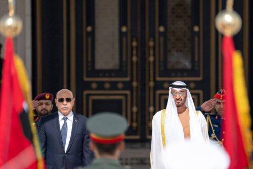 Mohamed bin Zayed con el Presidente mauritano